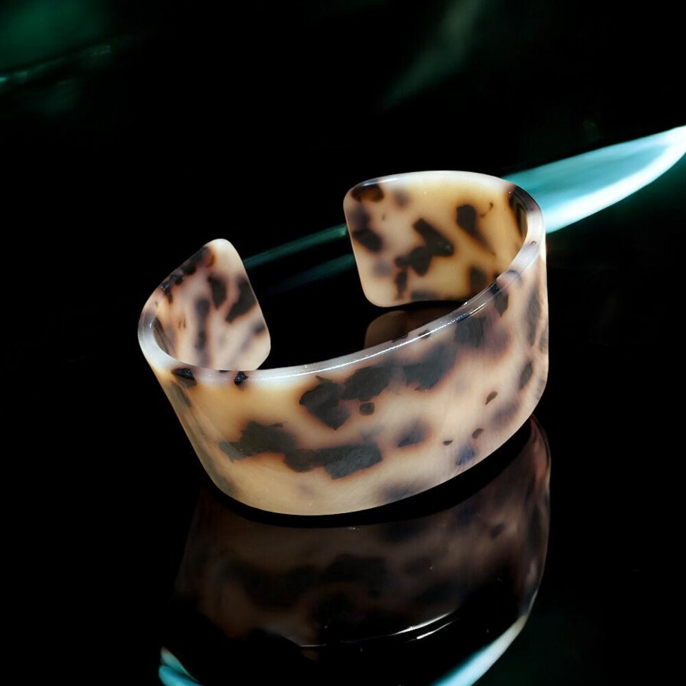 Wide Tortoise Cuff Bracelet